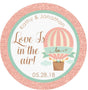 Love is in the air hot air balloon wedding favor stickers