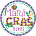 Mardi Gras Party Stickers Or Favor Tags