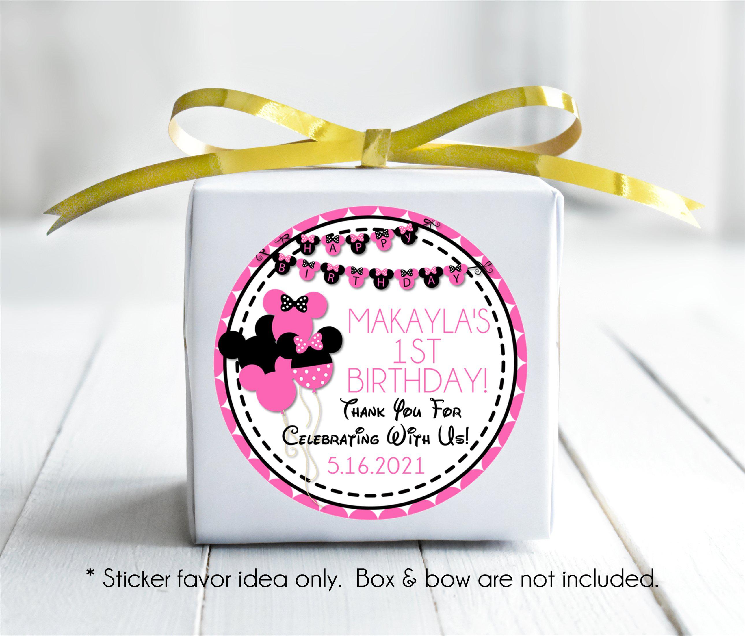 Minnie Mouse Birthday Party Stickers Or Favor Tags