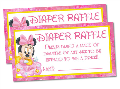 Minnie Mouse Diaper Raffle Tickets