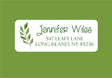 Modern green leaf address label design