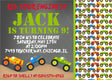 Monster Truck Birthday Party Invitations