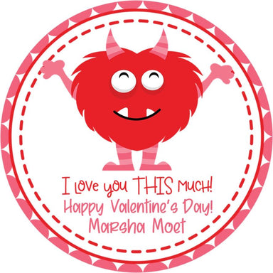 Monster Valentine's Day Stickers