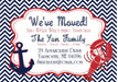 Nautical Moving Announcement Cards