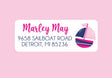 Nautical Sailboat Address Labels For Girls