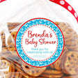 Nautical baby shower favor label with anchors