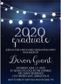 Navy Blue Graduation Party Invitations