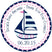 Navy and pink sailboat baby shower sticker