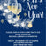 Navy blue and gold New Year's Eve invitation featuring champagne glasses and Happy New Year wording