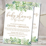 Neutral Baby Shower By Mail Invitations