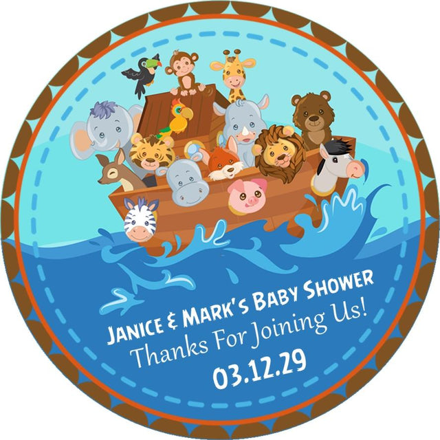 Noah’s Ark baby shower sticker