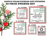 North Pole mail style Santa gift stickers