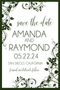 Olive Green Wedding Save The Date Cards
