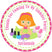 Orange hair girl slumber party birthday sticker