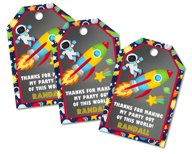 Outer Spece Birthday Party Favor Tags