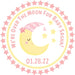 Over The Moon Baby Shower Stickers