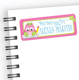 Owl themed personalized back to school name label