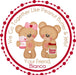 PB& J Teddy Bears Valentine's Day Stickers