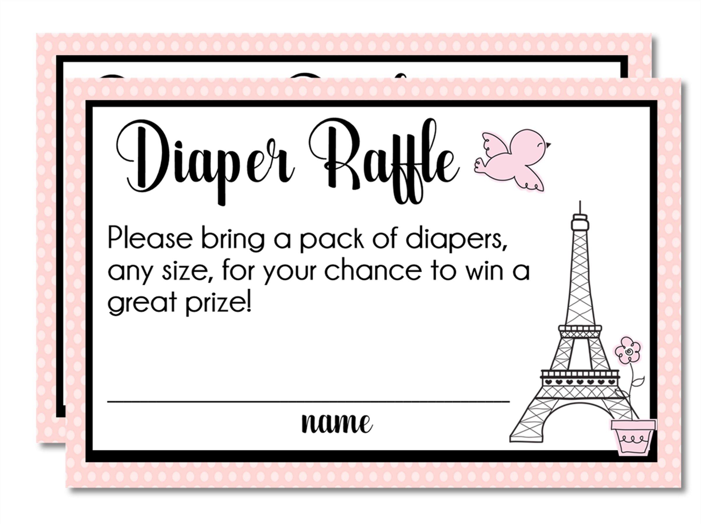 Paris Diaper Raffle Tickets
