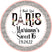 Paris theme favor label in pink and silver for any age celebration