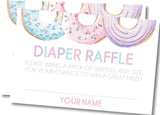 Pastel Donut Diaper Raffle Tickets