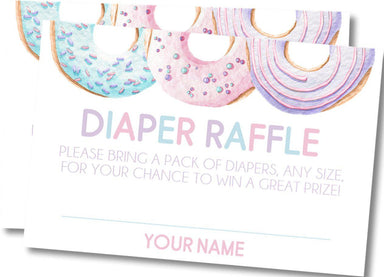 Pastel Donut Diaper Raffle Tickets