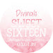 Pastel Pink Ombre Sweet 16 Stickers Or Favor Tags