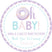Pastel donut Oh Baby baby shower sticker
