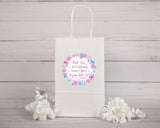 Personalized Baptism sticker with pastel butterflies