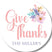 Personalized Give Thanks fall sticker featuring soft pink floral accents