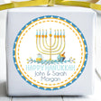 Personalized Hanukkah menorah family stickers