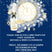 Personalized New Year's Eve party invitation with midnight clock artwork and elegant blue and gold styling