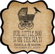 Personalized “Our Little Boo Is On The Way” baby shower favor sticker