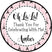 Personalized Paris party favor label in pink