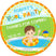 Personalized boy pool party sticker design