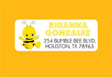 Personalized bumble bee mailing labels
