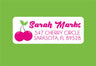 Personalized cherry return address labels