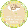 Personalized gender-neutral sloth baby shower labels