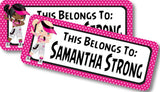 Personalized hip hop style school name labels for kids supplies