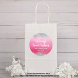 Personalized hot pink Sweet 16 party label