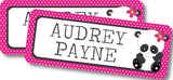 Personalized panda school supply labels