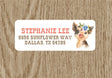 Personalized pig address labels with flower crown