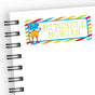 Personalized robot back to school name label with colorful robot illustration