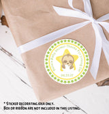 Personalized sloth baby shower label