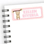 Personalized sloth back to school name label with hanging sloth illustration