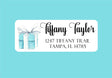 Personalized tiffany gift box return address labels