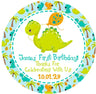 Personalized toddler dino party favor label