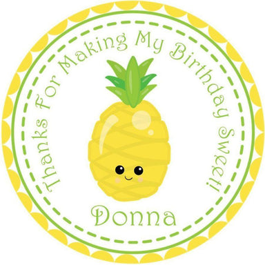 Pineapple Birthday Party Stickers