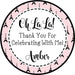 Pink And Black Paris Birthday Party Stickers Or Favor Tags