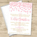 Pink And Gold Christening Invitations